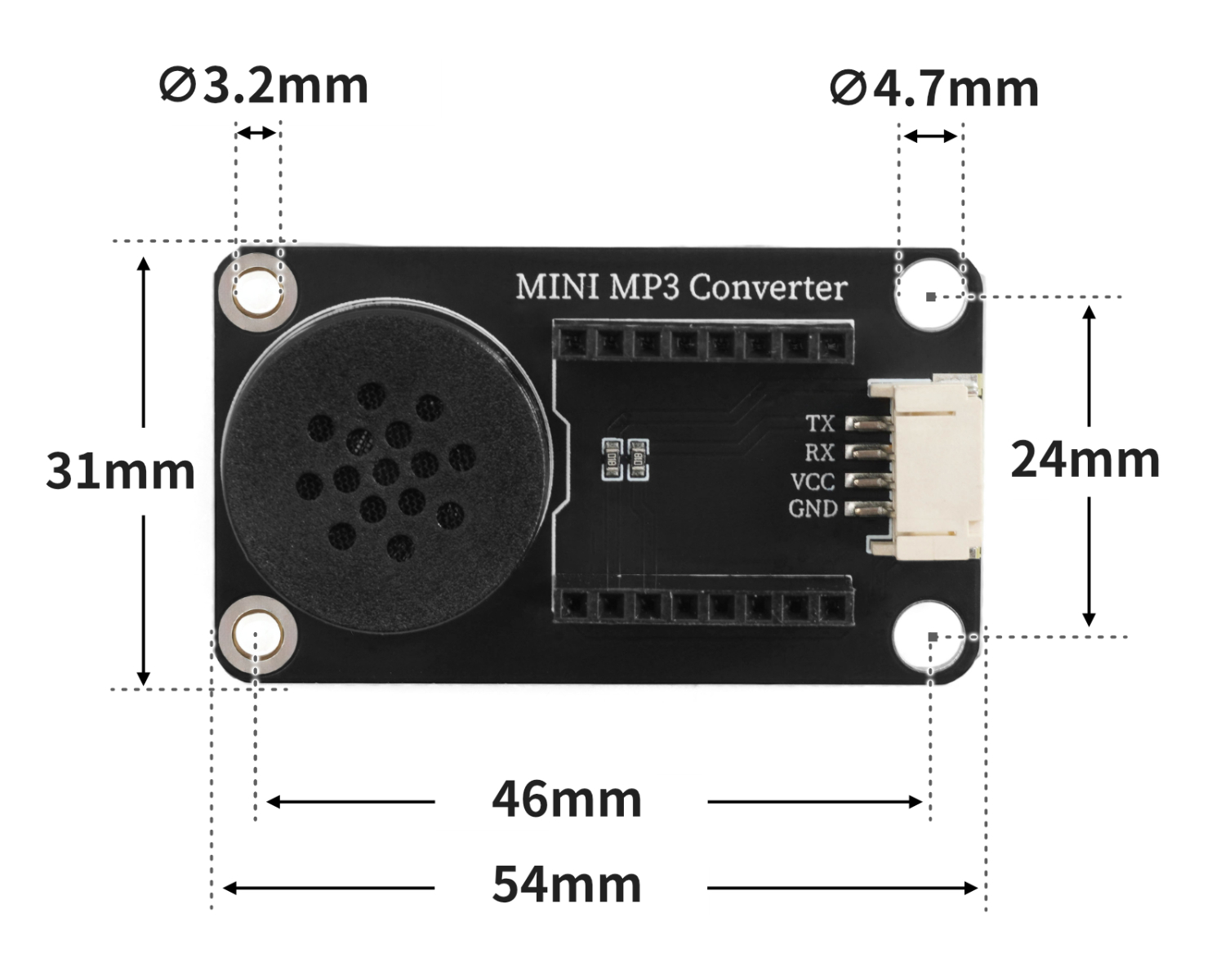 HS-S51-L Mini MP3转接板