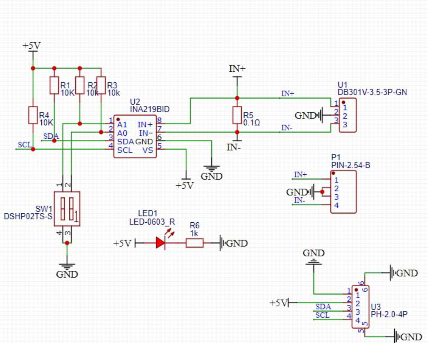 HS-S73P I2C数字功率计模块